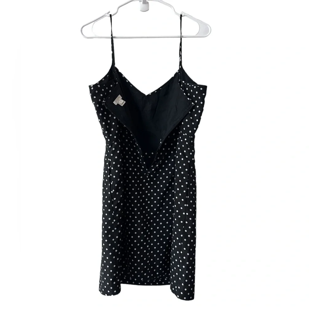 J crew spaghetti strap polka dot dress w pockets